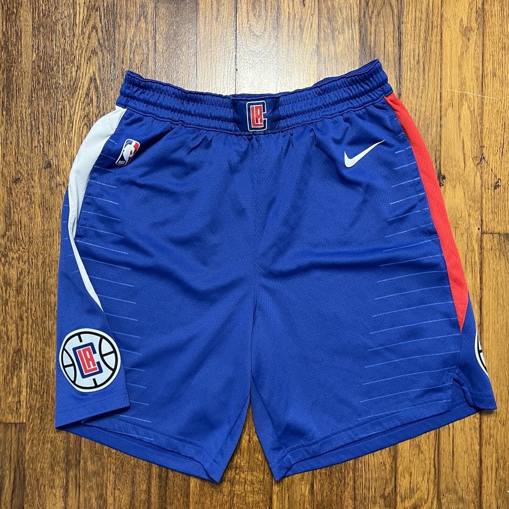 Nike Basketball NBA Los Angeles Clippers Shorts Size 38 Large Dri Fit Pockets
